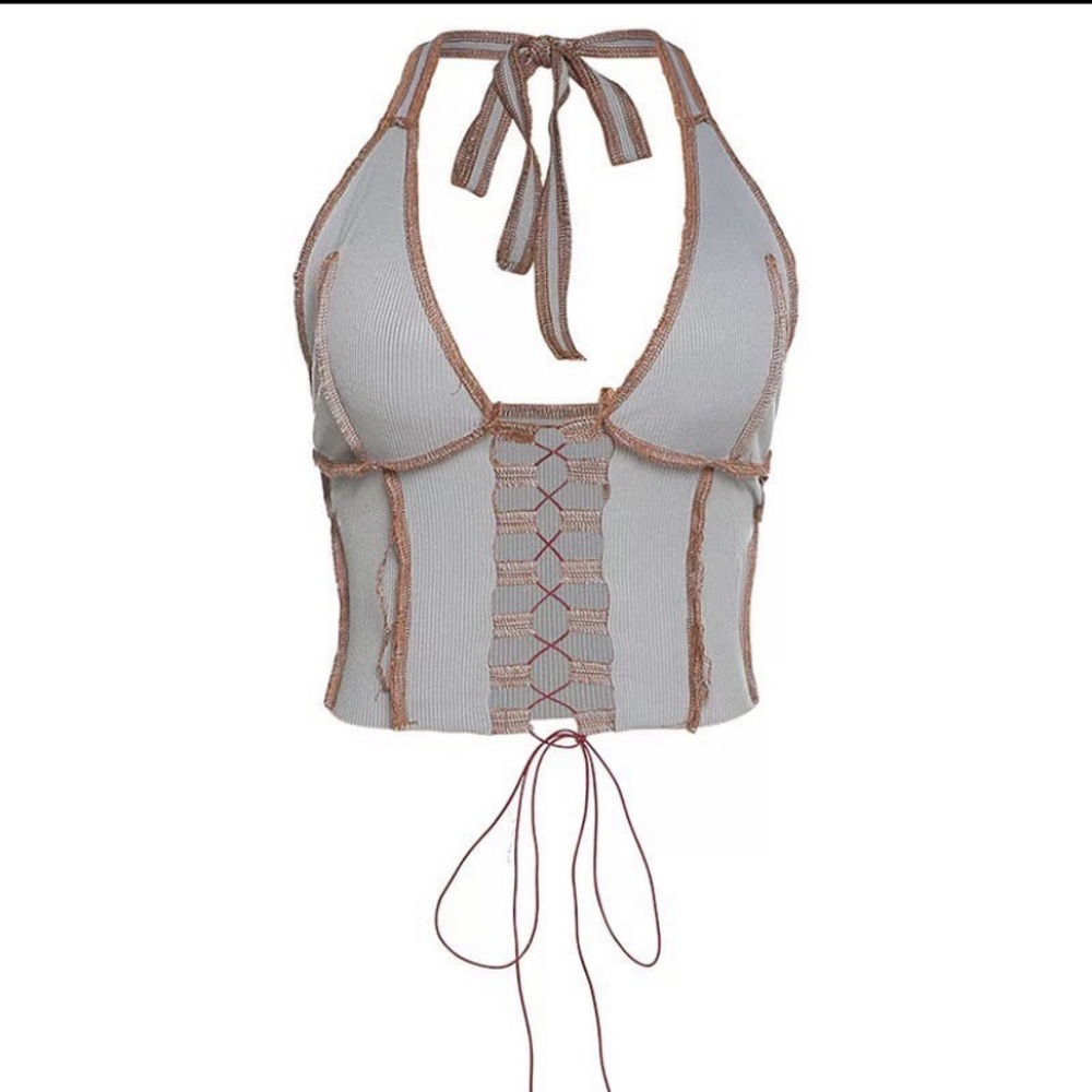 Ridged Halter Top